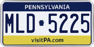 PA license plate MLD5225