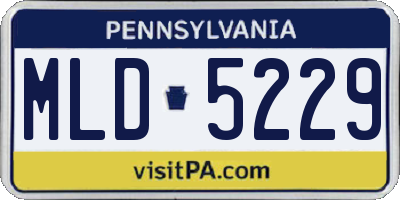 PA license plate MLD5229