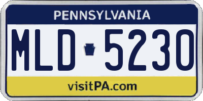 PA license plate MLD5230