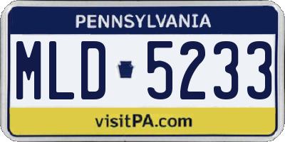 PA license plate MLD5233