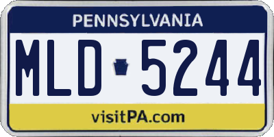PA license plate MLD5244
