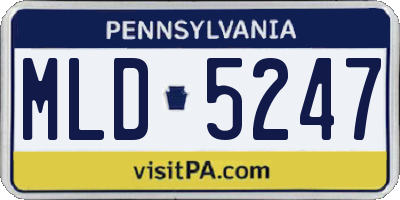 PA license plate MLD5247