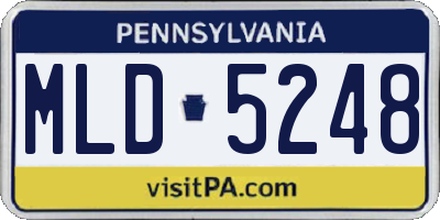 PA license plate MLD5248