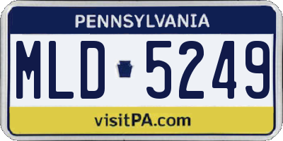 PA license plate MLD5249