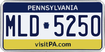 PA license plate MLD5250