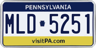 PA license plate MLD5251