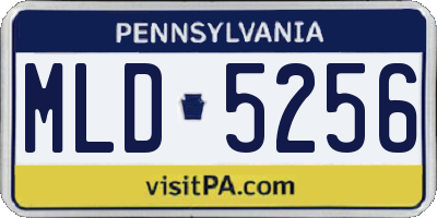 PA license plate MLD5256