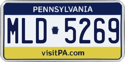 PA license plate MLD5269