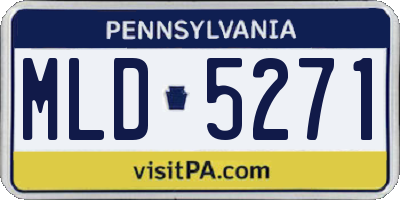 PA license plate MLD5271