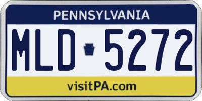 PA license plate MLD5272