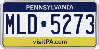 PA license plate MLD5273