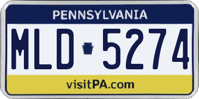 PA license plate MLD5274
