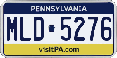 PA license plate MLD5276