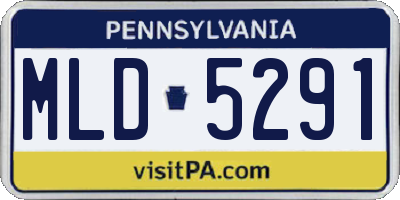 PA license plate MLD5291