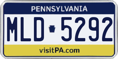 PA license plate MLD5292