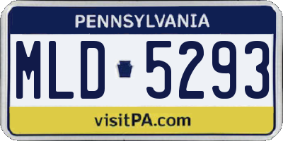 PA license plate MLD5293