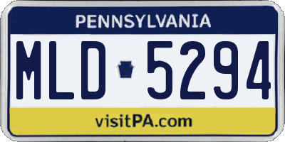 PA license plate MLD5294