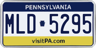 PA license plate MLD5295