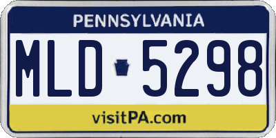 PA license plate MLD5298