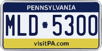 PA license plate MLD5300