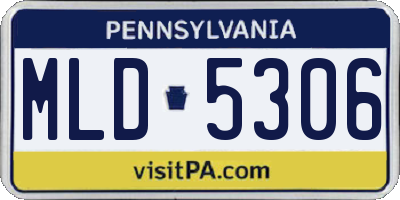 PA license plate MLD5306