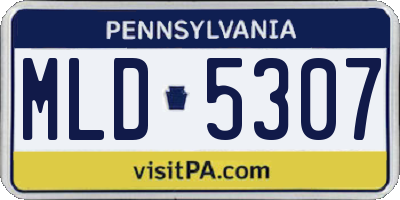 PA license plate MLD5307