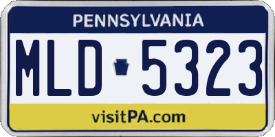PA license plate MLD5323