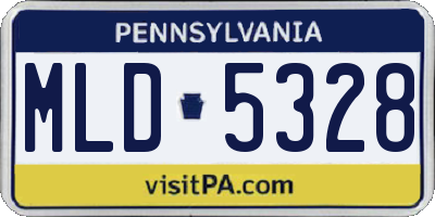 PA license plate MLD5328
