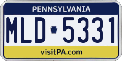 PA license plate MLD5331