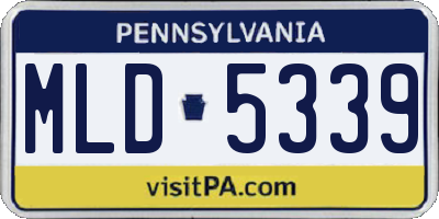 PA license plate MLD5339