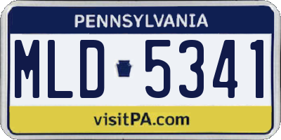 PA license plate MLD5341