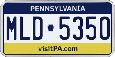 PA license plate MLD5350