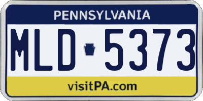 PA license plate MLD5373