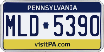 PA license plate MLD5390