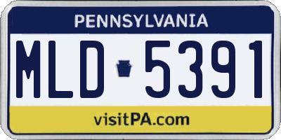 PA license plate MLD5391