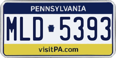 PA license plate MLD5393