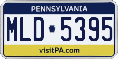 PA license plate MLD5395