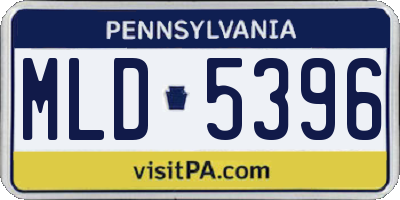 PA license plate MLD5396