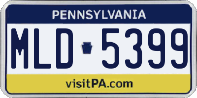 PA license plate MLD5399