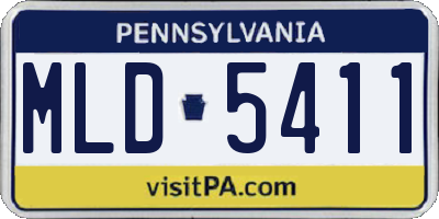 PA license plate MLD5411