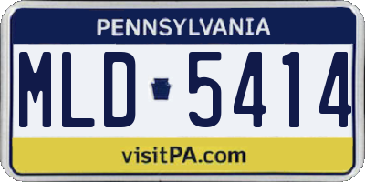 PA license plate MLD5414