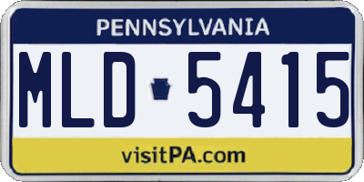 PA license plate MLD5415