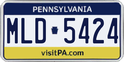 PA license plate MLD5424