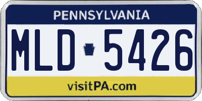 PA license plate MLD5426