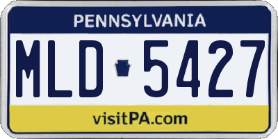PA license plate MLD5427