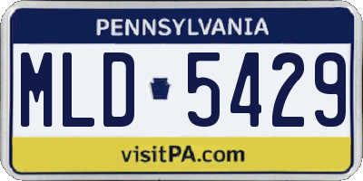 PA license plate MLD5429