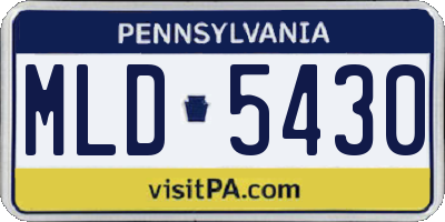 PA license plate MLD5430