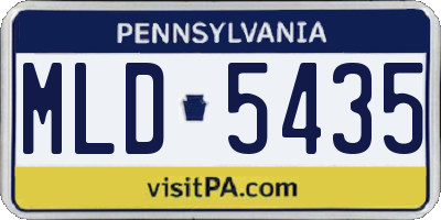 PA license plate MLD5435