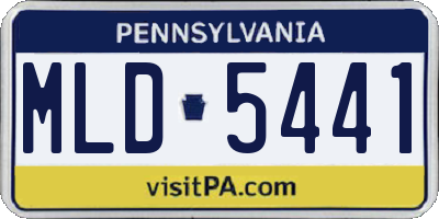 PA license plate MLD5441