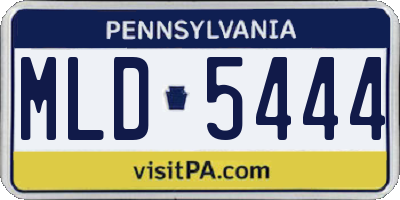PA license plate MLD5444